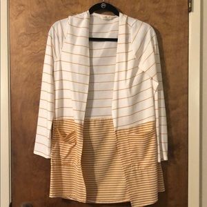 Yellow stripped cardigan